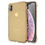 For iPhone XS Max Transparent TPU Airbag Shockproof Case (Gold)