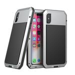 For iPhone XS Max Metal Shockproof Waterproof Protective Case (Silver)