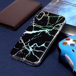 For iPhone XS Max Color Plated Marble TPU Case