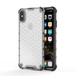For iPhone XS Max Shockproof Honeycomb PC + TPU Protective Case (Grey)