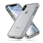 For iPhone XS Max Shockproof Terminator Style Glitter Powder Protector Case (Grey)