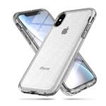 For iPhone XS Max Shockproof Terminator Style Glitter Powder Protector Case (White)