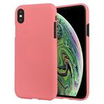 For iPhone XS Max GOOSPERY SOFT FEELING Liquid TPU Drop-proof Soft Protective Case(Pink)
