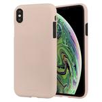 For iPhone XS Max GOOSPERY SOFT FEELING Liquid TPU Drop-proof Soft Protective Case(Light Pink)