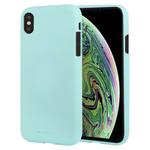 For iPhone XS Max GOOSPERY SOFT FEELING Liquid TPU Drop-proof Soft Protective Case(Mint Green)