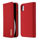 DUX DUCIS WISH Series TPU + PU + Leather Case for iPhone XS Max, with Card Slots & Wallet (Red)