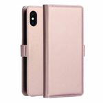 DZGOGO MILO Series PC + PU Horizontal Flip Leather Case for iPhone XS Max, with Holder & Card Slot & Wallet(Pink)