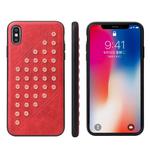 Star Series Retro Crazy Horse Texture PU Leather Case for iPhone XS Max (Red)