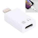 8 Pin Male to USB-C / Type-C Female Charging and Listening Song Audio Adapter Earphone Adapter, Support Data Transmission & Take Pictures (White)