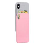 For iPhone XS Max GOOSPERY Sky Slide Bumper TPU + PC Case,with Card Slot(Pink)