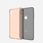 For iPhone XS Max Shockproof Transparent TPU Soft Case (Orange)