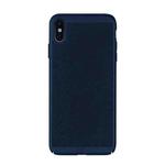 For iPhone XS Max MOFI Honeycomb Texture Breathable PC Shockproof Protective Case (Blue)