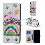 For iPhone XS Max Owl Family Pattern Horizontal Flip Leather Case with Holder & Card Slots & Photo Frame & Wallet