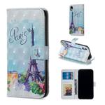For iPhone XR Tower Pattern Horizontal Flip Leather Case with Holder & Card Slots & Photo Frame & Wallet