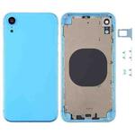 Back Housing Cover with Camera Lens & SIM Card Tray & Side Keys for iPhone XR(Blue)