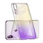 For iPhone XR ROCK Gradient Color PC Protective Case (Purple)