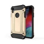 For iPhone XR TPU + PC Armor Combination Back Cover Case (Gold)