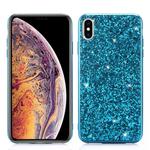 For iPhone XR Glitter Powder TPU Case (Blue)