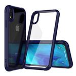 For iPhone XR Transparent Acrylic + TPU Airbag Shockproof Case (Blue)