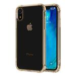 For iPhone XR Transparent TPU Airbag Shockproof Case(Gold)
