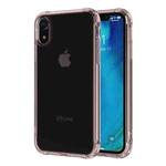 For iPhone XR Transparent TPU Airbag Shockproof Case(Rose Gold)