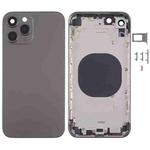 Stainless Steel Material Back Housing Cover with Appearance Imitation of iP13 Pro for iPhone XR(Black)