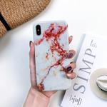 For iPhone XR Full Coverage Glossy Marble Texture Shockproof TPU Case