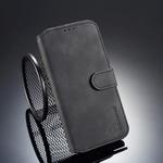 For iPhone XR DG.MING Retro Oil Side Horizontal Flip Case with Holder & Card Slots & Wallet (Black)