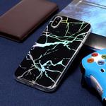 For iPhone XR Color Plated Marble TPU Case