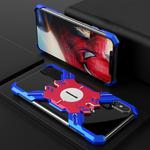 For iPhone XR Hero Series Rugged Armor Metal Protective Case (Blue + Red)