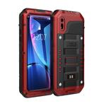 For iPhone XR Waterproof Dustproof Shockproof Zinc Alloy + Silicone Case (Red)