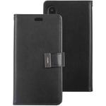 GOOSPERY RICH DIARY Crazy Horse Texture Horizontal Flip Leather Case for iPhone XR, with Card Slots & Wallet (Black)