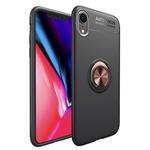 For iPhone XR Shockproof TPU Case with Holder (Black Gold)