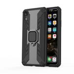 Iron Warrior Shockproof TPU + PC Protective Case for iPhone XR, with 360 Degree Rotation Holder(Black)