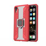 Iron Warrior Shockproof TPU + PC Protective Case for iPhone XR, with 360 Degree Rotation Holder(Red)