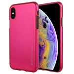 GOOSPERY I JELLY Metal Series Shockproof Soft TPU Case for iPhone XS / X(Magenta)