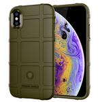For iPhone XS Full Coverage Shockproof TPU Case(Green)