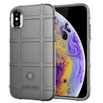 For iPhone XS Full Coverage Shockproof TPU Case(Grey)