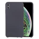 For iPhone XR Four Corners Full Coverage Liquid Silicone Case(Dark Gray)