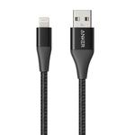 ANKER A8452 Powerline+ II USB to 8 Pin Apple MFI Certificated Nylon Pullable Carts Charging Data Cable, Length: 0.9m(Black)