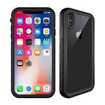 For iPhone X / XS 2m Waterproof Snowproof 2m Shockproof Dustproof PC+Silicone Case (Black)