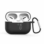 For AirPods Pro Solid Color Silicone Earphone Protective Case With The Buckle ( Robot )