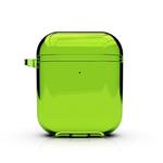For Airpods1/2 Simple Fluorescent Solid Color Apple Earphone Cover (Green)