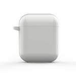 For Airpods1/2 Simple Fluorescent Solid Color Apple Earphone Cover (White)