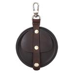 CF1042B For AirPods Pro Crazy Horse Texture Convenient Multifunction Earphone Protective Leather Case with Hook(Coffee)