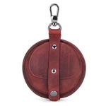 CF1042B For AirPods Pro Crazy Horse Texture Convenient Multifunction Earphone Protective Leather Case with Hook(Wine Red)