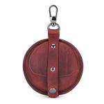 CF1042C For Huawei FreeBuds 3 Crazy Horse Texture Multifunction Earphone Protective Leather Case with Hook (Wine Red)