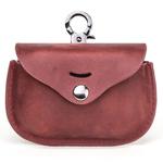 CF1107 For Sony WF-1000XM3 Crazy Horse Texture Clamshell Earphone Protective Leather Case with Hook(Wine Red)