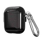 For AirPods 1 / 2 Metal Glitter PC Wireless Earphone Protective Case (Black)