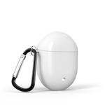 For Google Pixel Buds 2 Bluetooth Earphone TPU Solid Color Protective Case with Buckle(White)